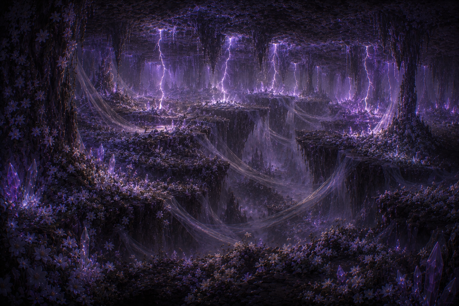 Plateau of Thin Veils — a shattered stone mesa where reality fractures